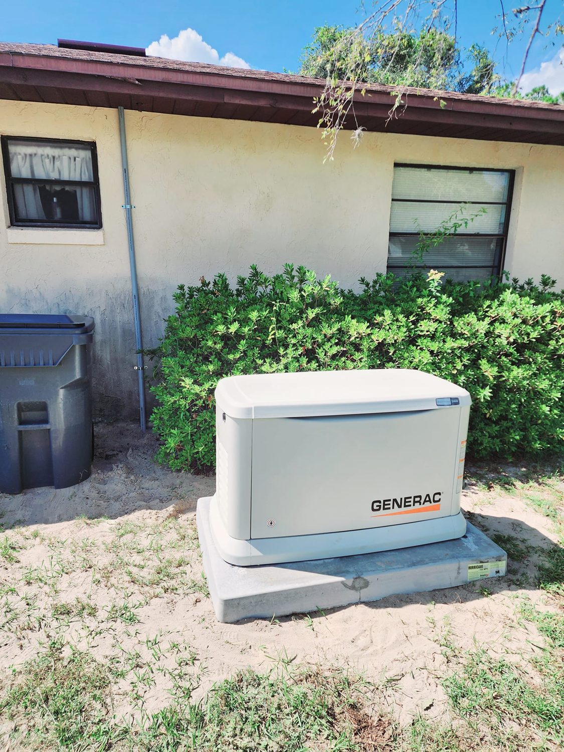 Whole-home Generac standby generator, clean completed install